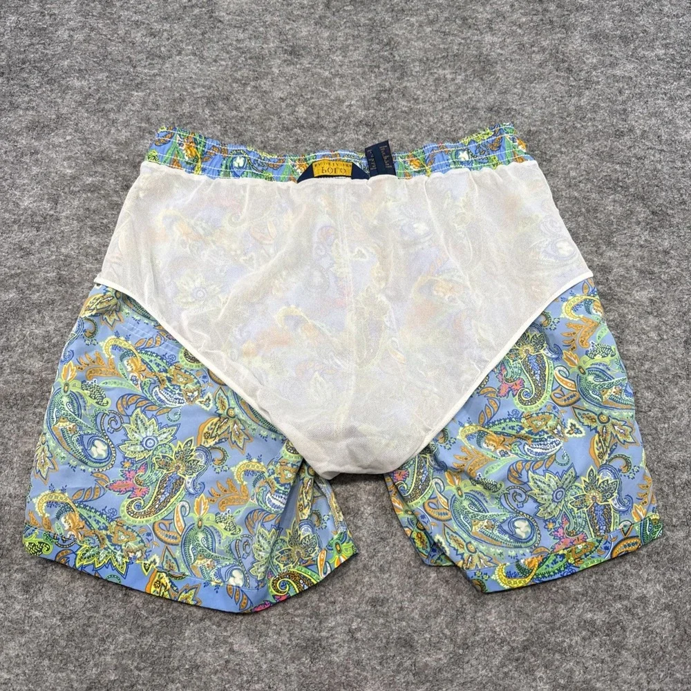 Polo Ralph Lauren swim trunks shorts mens large paisley floral Hawaiian tropical